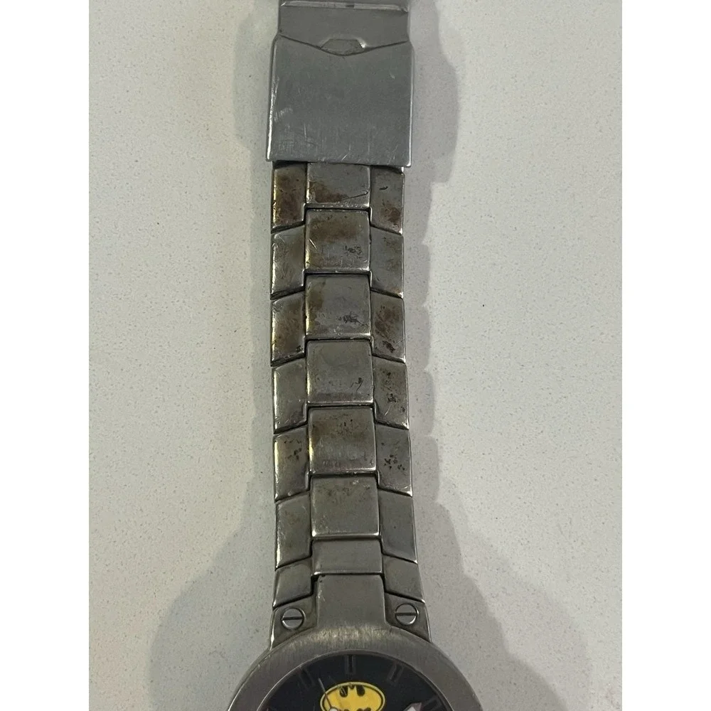 Vintage Fossil Batman Watch Warner Bros Studio Store Rare 2000 Stainless Steel